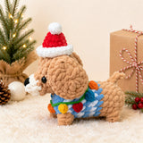 Dachshund Christmas Dog Crochet Pattern – Amigurumi Sausage Dog with Santa Hat, PDF
