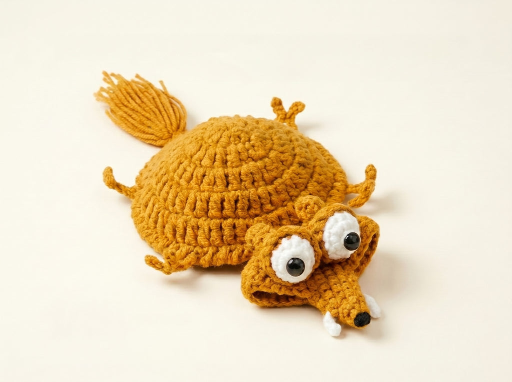 Funny Squirrel Coaster Crochet Pattern – Cute Amigurumi Cup Coaster PDF (US & UK Terms)